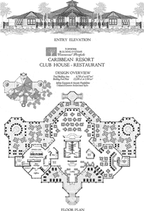 Commercial House Plan COMM-Caribbean-Resort-Club-House-Restaurant-Floor-Plan (6750 Sq. Ft.) 0 Bedrooms 0 Bathrooms